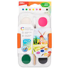 DELI SIBAGHA C10-8COLORS 1pcs صباغة المائية
