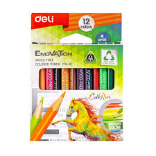 DELI ENOVATION 12 COLORS C114 1pcs كولور قصير