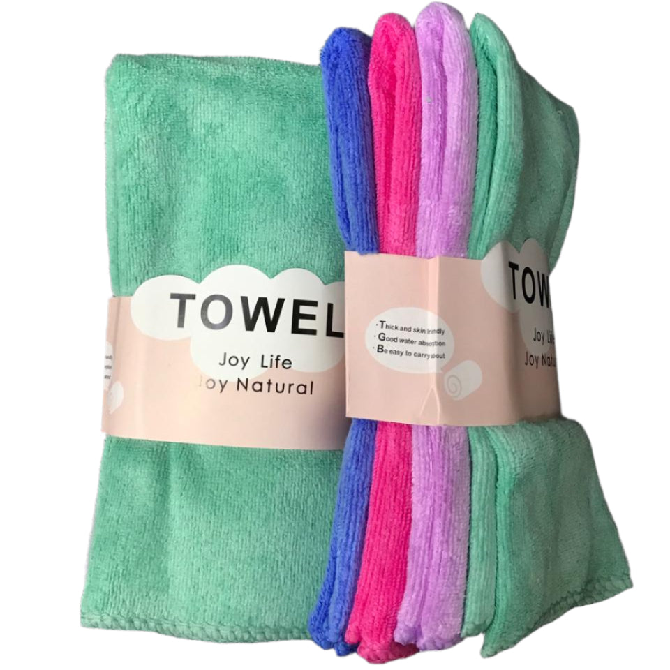 TOWEL FOUTA 4PCS MICROFIBRE SOFT فوطة