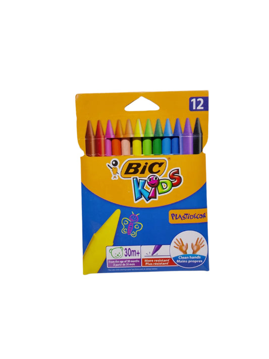 BIC KIDS 12 COLORS 1pcs كولور الشمع