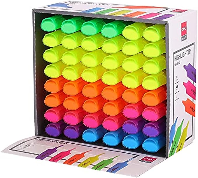 DELI HIGHLIGHTER U84900 48pcs فليوريسون