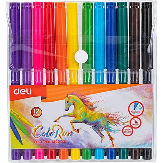 DELI FEUTRE 12 COLORS C10003 1pcs فوتر