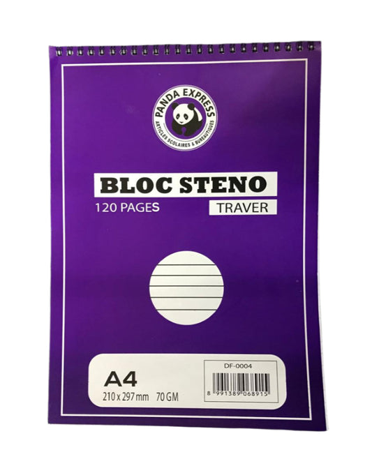PANDA EXPRESS BLOC STENO A4 120PAGES بلوك ستينو