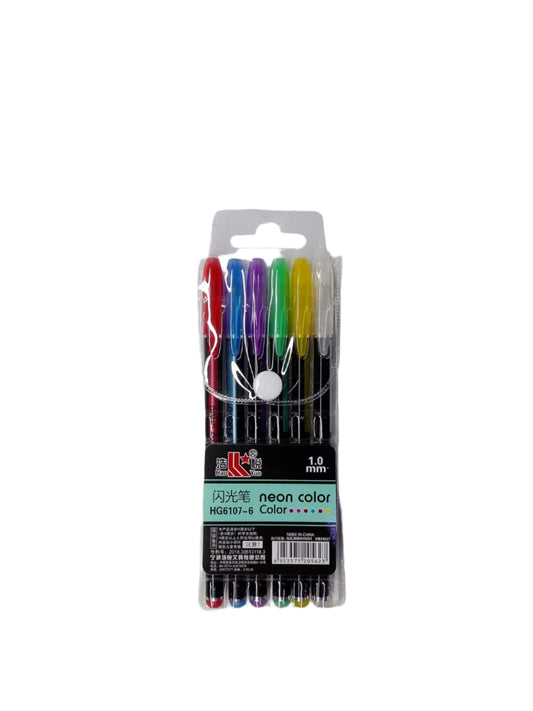 NEON STYLO BRILLANT 6 COLORS HP6107  1pcs ستيلو فيفتي