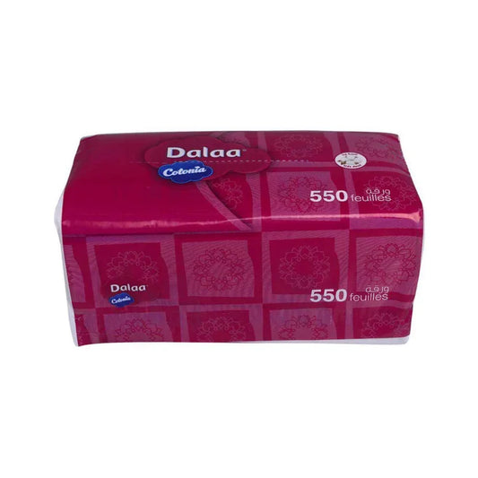 DALAA Mouchoirs blancs 2 plis de 550