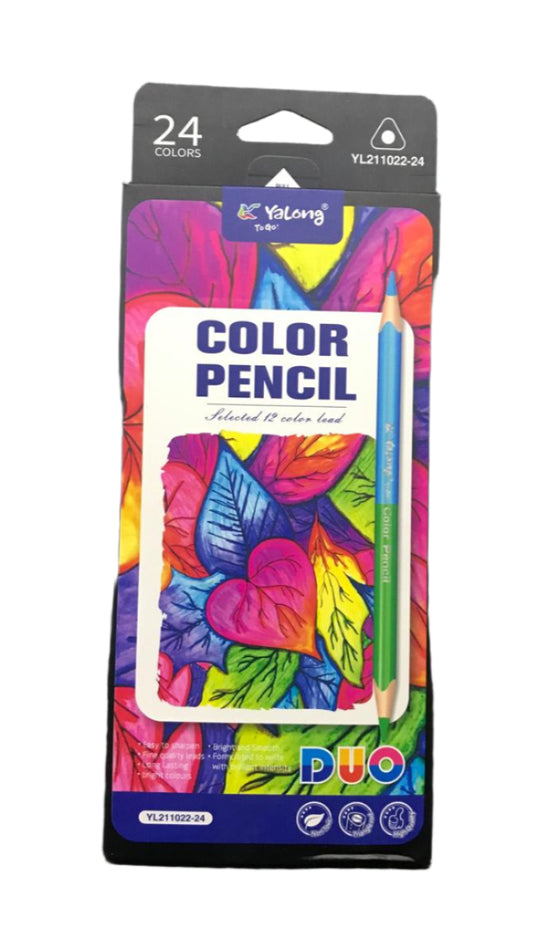 YALONG COLORS DUO YL211022-24COLORS (double téte) ملونات زوج ريوس