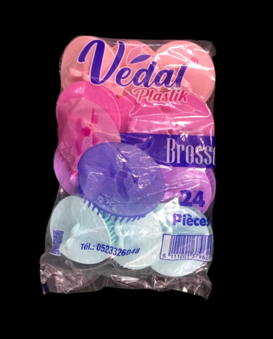 VEDAL BROSSE CHEVEUX 24pcs مشطة بروصة الشعر