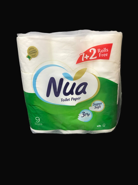 Nua papier génique 9pcs 3 ply  ورق الحمام