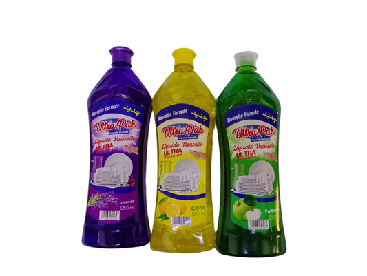 ULTRA PAK Liquide vaisselle citron lavande et pomme 1250ml ليكيد صابون الاواني