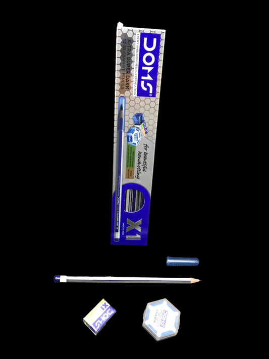 DOMS CRAYON + GOMME + TAILLE CRAYON 7150 12pcs قلم الرصاص مع منجرة مع كومة